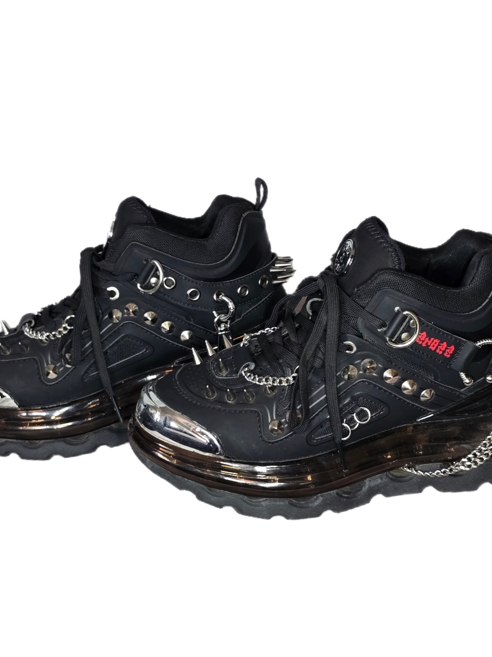 SHOES 53045 Bump’Air High Top Black Gothic Platform Sneakers Size EVR 40